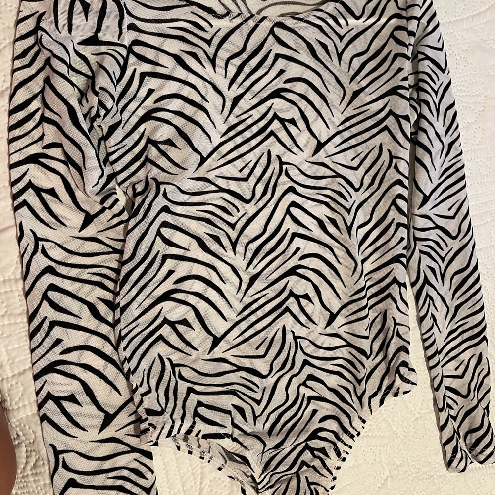 Black and white bodysuit